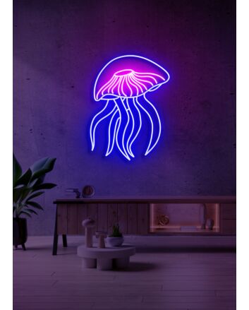 Jellyfish Neon Light Ethereal Beauty and Oceanic Calm