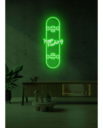 Keep Pushing LED Neon Inspiration for Determination and Resilience