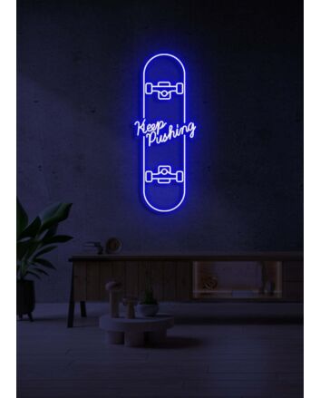 Keep Pushing LED Neon Inspiration for Determination and Resilience