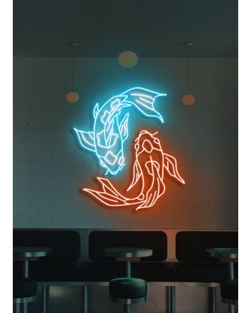 Koi Fish Neon Art Serenity and Grace for Tranquil Spaces