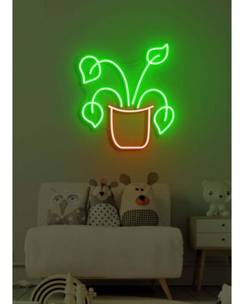 Plant Neon Green Growth in Luminous Life