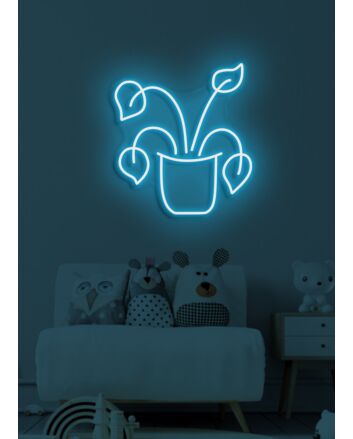 Plant Neon Green Growth in Luminous Life