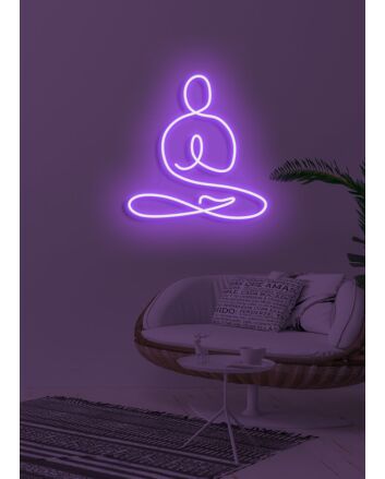 Yoga Calming Neon for Mindful and Spiritual Practice