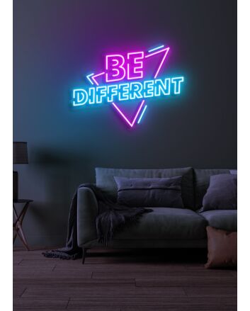 Be Different Neon Encouragement to Embrace Individuality