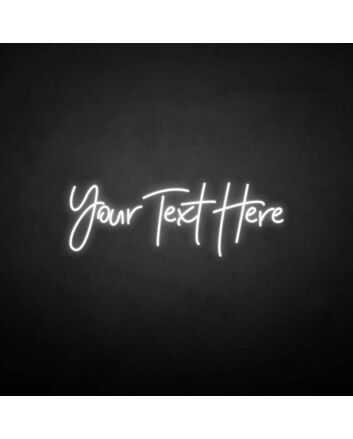 &#39;You write here&#39; neon sign