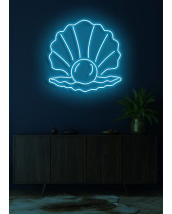 The Pearl Neon Skilt Elegant Glow Symbolizing Rarity and Beauty