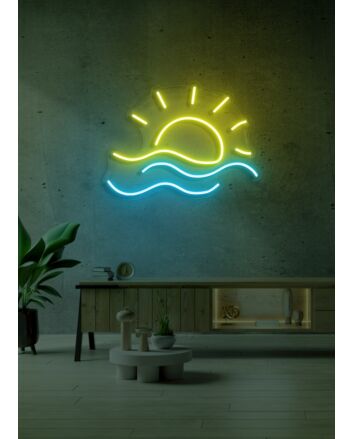 Sunset Neon Calm and Peaceful End to the Day, Perfect for Relaxing Environments