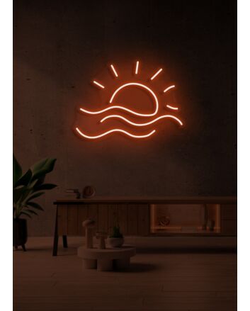 Sunset Neon Calm and Peaceful End to the Day, Perfect for Relaxing Environments