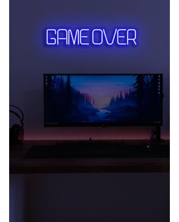 Game Over Neon The Classic End-Game Phrase in Bright Lights
