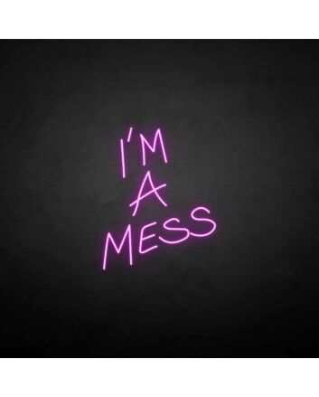 &#39;I'm a mess&#39; neon sign