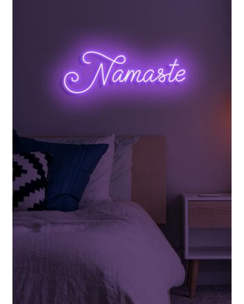 Namaste Neon Graceful Expression of Respect and Spirituality, Ideal for Yoga Studios