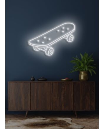 Skateboard Neon Dynamic Display Capturing the Spirit of Adventure and Freedom