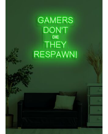 Gamers don't die Neon Resilience of the Gaming Spirit