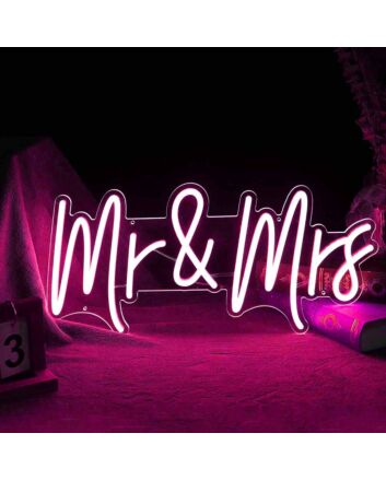 Mr & Mrs Neon Marking the Union of Two Souls