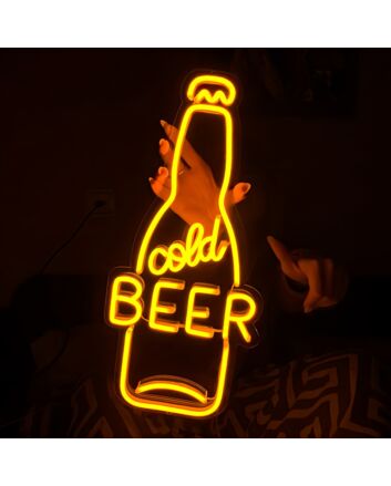 Customize Cold Beer Neon Refreshment on Tap