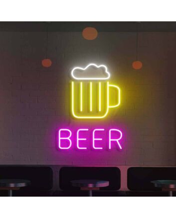 Customize Beer Chilled Neon Cheers for Brew Lovers