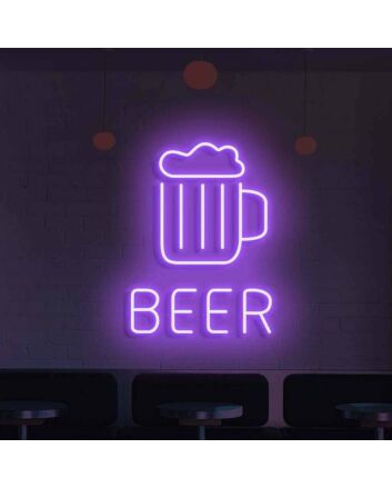 Customize Beer Chilled Neon Cheers for Brew Lovers