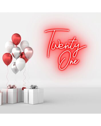 Twenty One Celebrating Legal Age with Neon Flair