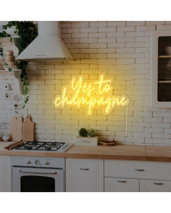 Yes to Champagne Elegant Neon for Celebrations