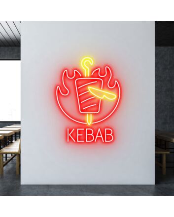 Customize Fiery Kebab Light Up Your Grill Passion with Neon