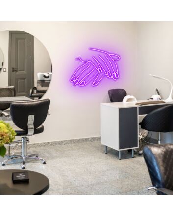 Elegant Hand Beautify Your Space with Graceful Neon