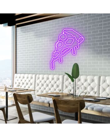 Cheesy Pizza Indulge in Cheesy Delights with Neon