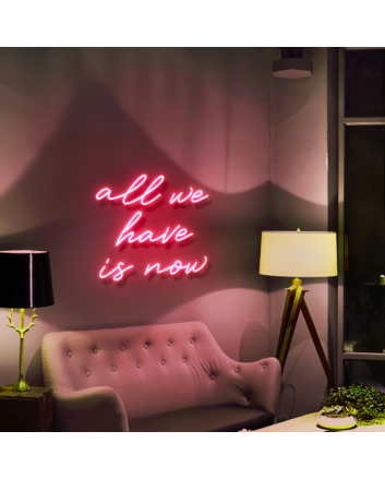 All we have is now Seize the Day with Motivational Neon