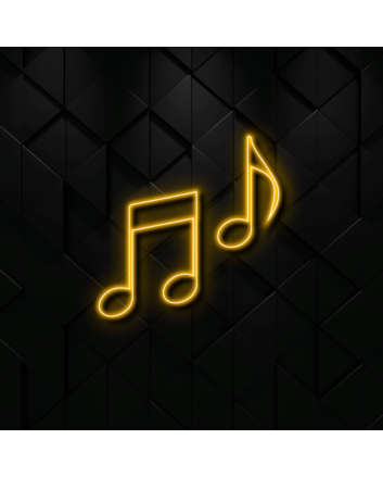 Music Notes Create a Melodic Atmosphere with Neon