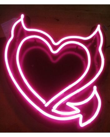 Devil Heart Show Your Rebellious Side with Neon Sign