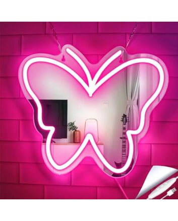 Qaero Butterfly LED Neon Mirror Sign