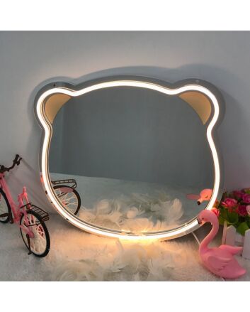 Cute Bear Neon Mirror