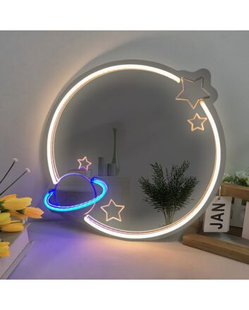 Galactic Light Mirror Neon Sign