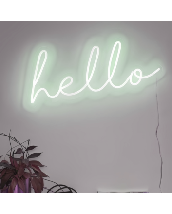 Radiant Greetings Hello Neon Sign