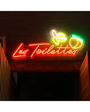 Les Toilettes Neon Sign: Illuminate Your Lavatory