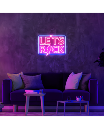 Lets Rock Music Neon Art: Amplify Your Musical Vibes