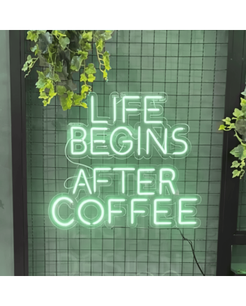 Life Begins After Coffee Neon Sign: Energize Your Mornings