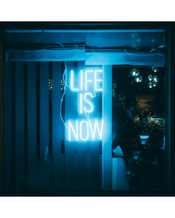 Life is Now Neon Sign: Seize the Moment