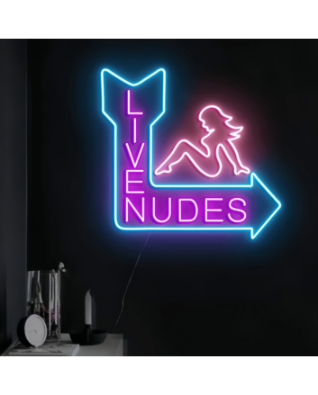 Customize Live Nudes Bold and Provocative Neon Sign for Your Private Space