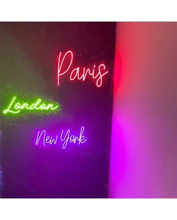 Paris London New York: Illuminate Your Love for Travel with Our Neon Sign!