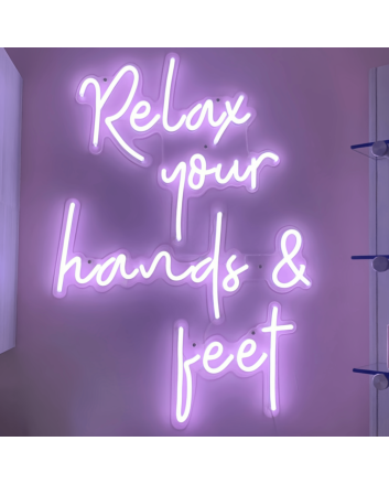 Relax Your Hands and Feet: Neon Sign for Ultimate Comfort!