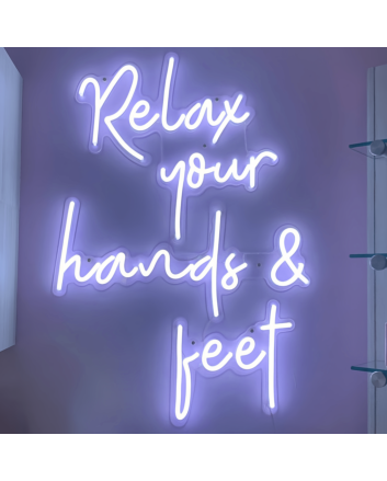 Relax Your Hands and Feet: Neon Sign for Ultimate Comfort!