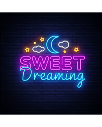 Sweet Dreaming Goodnight Moon Stars and Clouds: Illuminate Your Nights with Whimsical Charm - Neon Art Sign