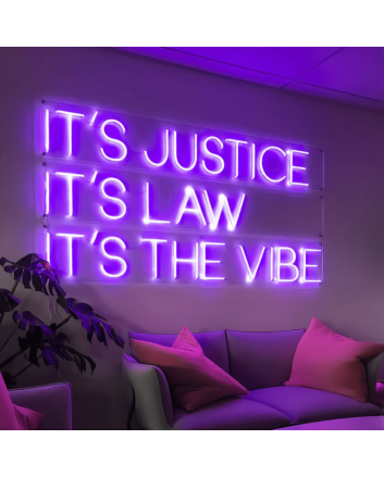 It's Justice, It's Law, It's The Vibe - Embody the Spirit of Justice and Law in Neon