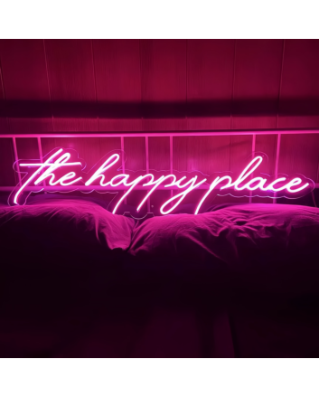 The Happy Place Neon Sign: Illuminate Your Space with Joy and Positivity
