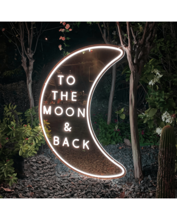 To The Moon and Back: Illuminate Your Space with Love and Radiance - Neon Sign