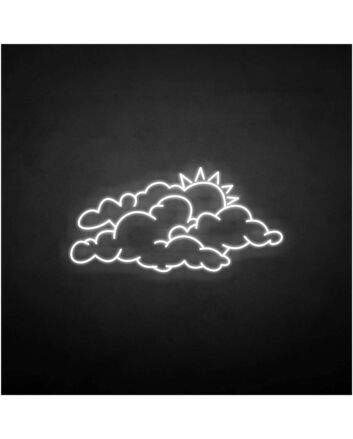 &#39;Cloud and sun&#39; neon sign