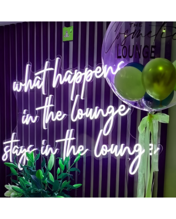 What Happens in The Lounge Stays in The Lounge Neon Sign: Keep Them Safe in Neon Glow