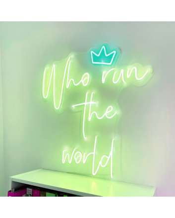 Who Run The World Neon Sign: Empowerment Shines Bright in Neon