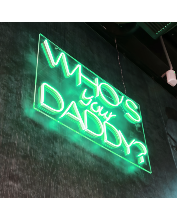 Who's Your Daddy Neon Art Sign: Flaunt Your Style in Neon