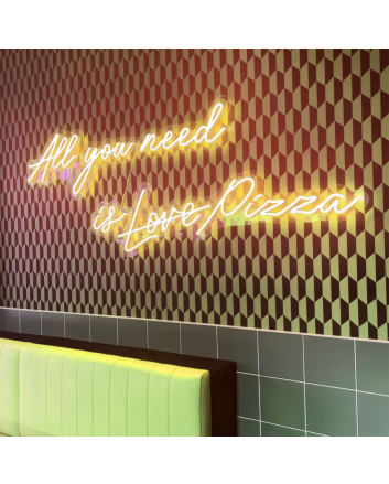 All You Need Is Love Pizza: Light Up Your Space with Neon Love and Pizza